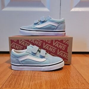 Vans Kids Sky Blue Velcro Sneakers